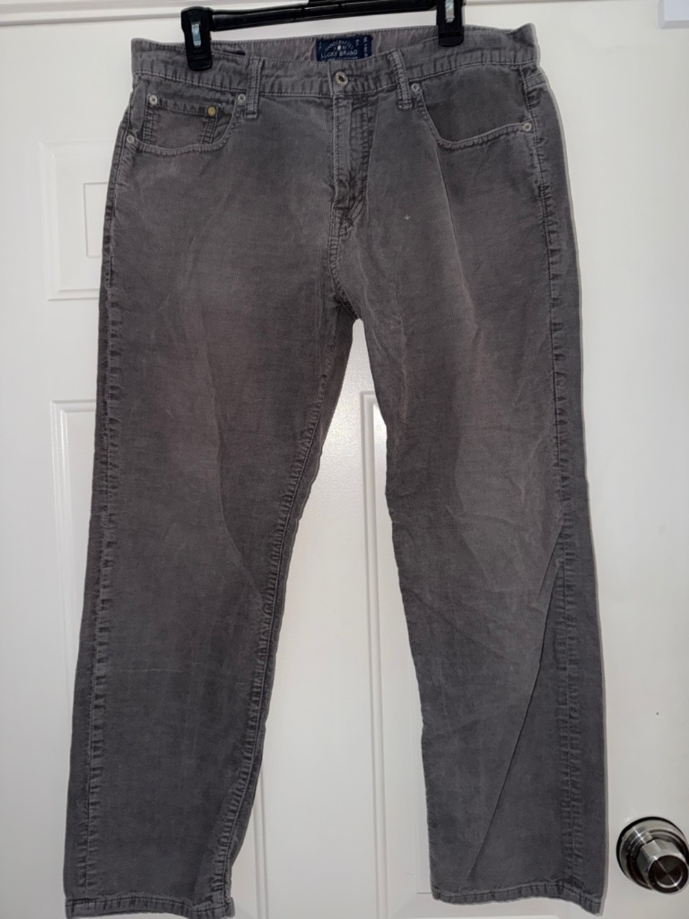 Lucky Brand Men's Charcoal Corduroy Pants. Sz 34x32
